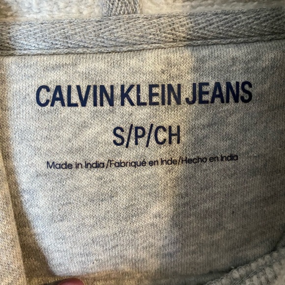 Calvin Klein Jeans Y2K Gray women’s Hoodie size small cotton blend - Picture 3 of 10